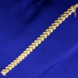 Italian Made Designer Link Bracelet In 14k Yellow Gold