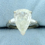 4ct Tw Pear Diamond Engagement Ring In 14k White Gold