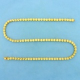 17 1/2 Inch Diamond Cut Designer Link Chain Necklace In 14k Yellow Gold