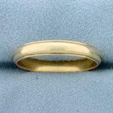 Men's Migraine Beaded Edge Wedding Band Ring In 14k Yellow Gold