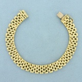 Panther Link Bracelet In 14k Yellow Gold