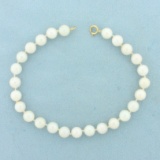 6.5mm Cultured Pearl Bracelet In 14k Yellow Gold