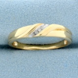 Mens Diamond Wedding Band Ring In 10k Yellow Gold