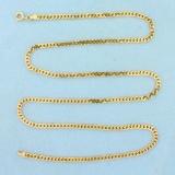 23 1/2 Inch Curb Link Chain Necklace In 17k Yellow Gold