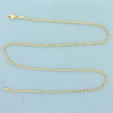 16 Inch Rope Link Chain Necklace In 14k Yellow Gold