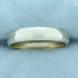 Mens 5mm Wedding Band Ring In 14k White Gold