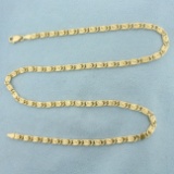 16 Inch Scroll Link Chain Necklace In 14k Yellow Gold