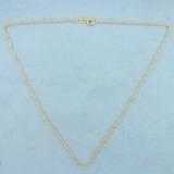 17 Inch Twisting Curb Link Chain Necklace In 18k Yellow Gold