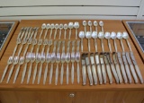 Towle Contour Mid Century Modern Sixty-five Piece Sterling Silver Flatware Set
