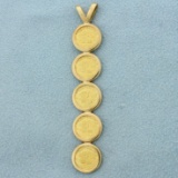 Miniature Gold Eagle Bullion Coin Pendant In 14k Yellow Gold