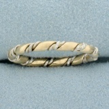 Two Toned Rope Design Band Ring In 14k Yellow And White Gold