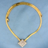 2ct Tw Diamond Herringbone Necklace In 14k Gold