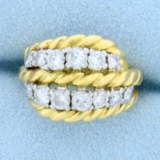 Vintage Van Cleef & Arpels 1ct Tw Diamond Ring In 18k Yellow Gold