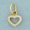 Pandora Diamond Heart Dangle Charm Number 350136d In 14k Yellow Gold