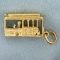 Mechanical Trolley Car Pendant In 14k Yellow Gold