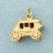 Stage Coach Charm Or Pendant In 14k Yellow Gold