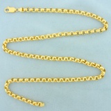 24 Inch Rolo Link Chain Necklace In 18k Yellow Gold
