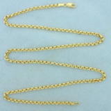 20 Inch Cable Link Chain Necklace In 18k Yellow Gold