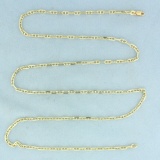 Italian 28 Inch Italian Anchor Link Chain Necklace In 14k Yellow Gold