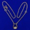 Abstract Design Pendant On Scroll Link Chain Necklace In 18k Yellow Gold
