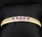 Pink Sapphire Omega Bracelet In 18k Yellow And White Gold