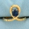 Unique Design 1/2ct Sapphire Ring In 14k Yellow Gold
