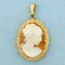 Cameo Pendant In 14k Yellow Gold