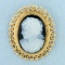 Vintage Cameo Pendant Or Pin In 14k Yellow Gold