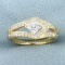 1/2ct Tw Diamond Designer Ring In 14k Yellow Gold