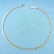 19 Inch Omega Link Necklace In 14k White Gold