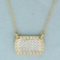 1ct Tw Pave Set Diamond Necklace In 14k Yellow And White Gold