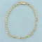 7 1/2 Inch Rope Link Chain Bracelet In 14k Yellow Gold