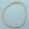 Italian Made 7 Inch Box Link Chain Bracelet In 14k Yellow Gold