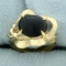Vintage 3ct Abstract Design Onyx Ring In 14k Yellow Gold