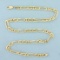 Italian Made 21 Inch Figaro Style Chain Necklace In 14k Yellow Gold