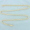 24 Inch Rope Link Chain Necklace In 14k Yellow Gold