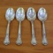 Gorham Chantilly Set Of Four Large Serving Spoons In Sterling Silver