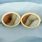 Ming's Agate Cuff Links In 14k Yellow Gold