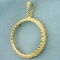 34mm Coin Bezel Pendant For Double Eagle Or $50 Eagle Bullion Coin In 14k Yellow Gold