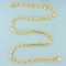 18 Inch Scroll Link Chain Necklace In 14k Yellow Gold