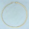 17 Inch Italian Omega Link Necklace In 10k Yellow Gold