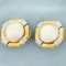 South Sea Pearl And Diamond Statement Earrings In 14k Yellow Gold