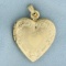 Vintage Heart Locket Pendant In 10k Yellow Gold