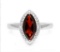 Large 1.9ct Garnet & Diamond Ring In Sterling Silver