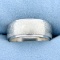 Textured Finish Wedding Band Ring In 14k White Gold