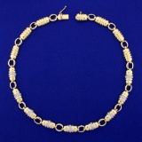 1/3ct Tw Diamond Designer Necklace In 14k Yellow And White Gold