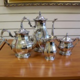 Vintage International Sterling 4 Piece Coffee And Tea Set In Sterling Silver