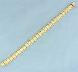 Diamond Cut Designer Bracelet In 14k Yellow Gold