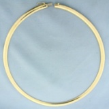 Italian Made 18 Inch Omega Necklace In 14k Yellow Gold