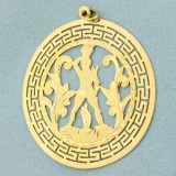 Colossus Of Rhodes Greek Pendant In 18k Yellow Gold